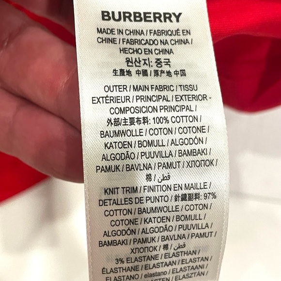 BURBERRY England Cotton T shirt L Large imported - Picture 8 of 10